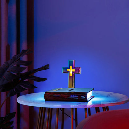 Levitating Cross-Bible Lamp