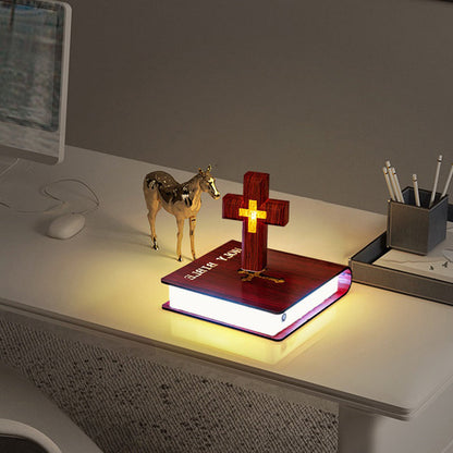 Levitating Cross-Bible Lamp