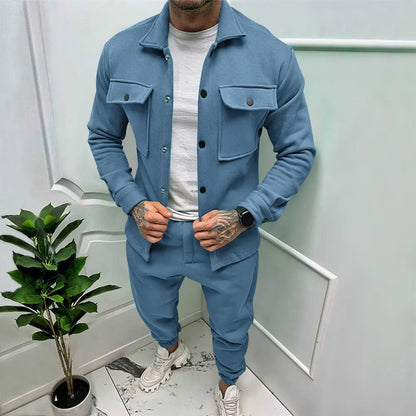 2-Piece Suede Tracksuit