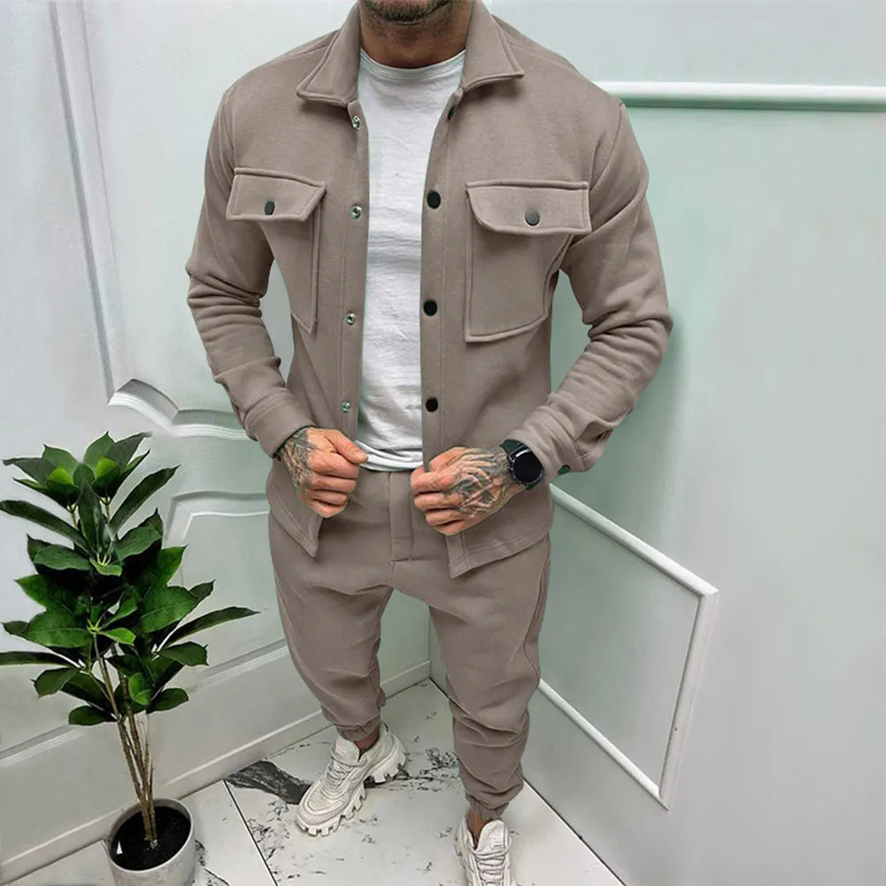 2-Piece Suede Tracksuit