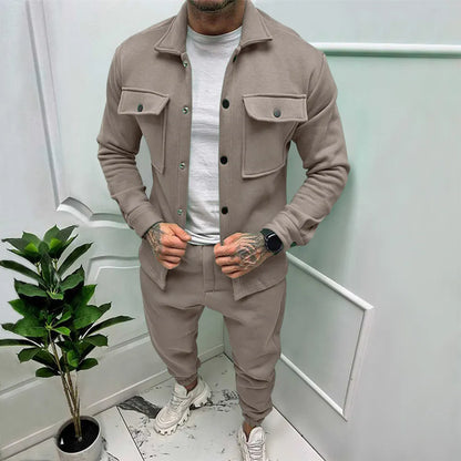 2-Piece Suede Tracksuit